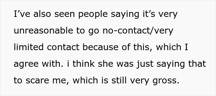 A text post about going no-contact due to family drama A text post about going no-contact due to family drama