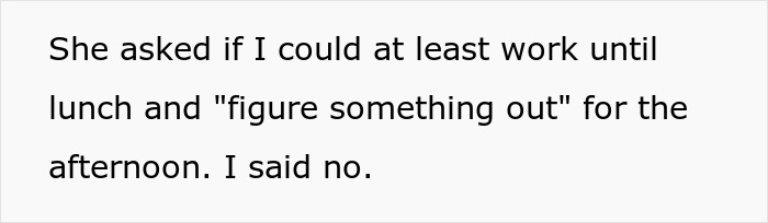 Mom Of Two Tries To Make Her Childcare Problem Her Coworker’s Responsibility, Balks At His Reaction Mom Of Two Tries To Make Her Childcare Problem Her Coworker’s Responsibility, Balks At His Reaction