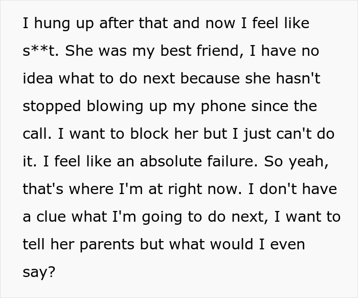 Text about feeling like a failure after toxic best friend confrontation Text about feeling like a failure after toxic best friend confrontation