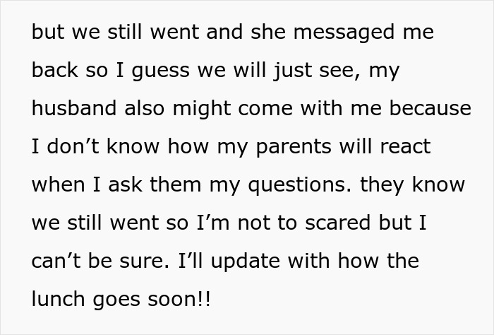 An update about upcoming family drama talk over lunch An update about upcoming family drama talk over lunch