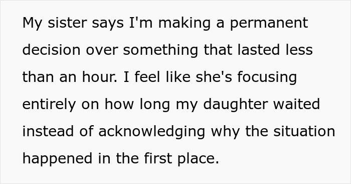 A aunt leaves niece at school discussion focusing on how long the child waited. A aunt leaves niece at school discussion focusing on how long the child waited.