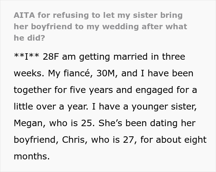 Bride Was Never Fond Of Her Sister's Charming Boyfriend, Then Learns Why Her Gut Feeling Was Right Bride Was Never Fond Of Her Sister's Charming Boyfriend, Then Learns Why Her Gut Feeling Was Right