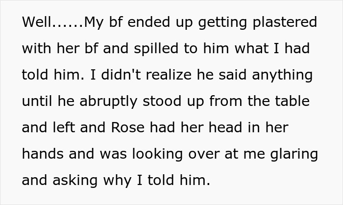 Black text describing a confrontation after revealing a woman tricking BF into believing she is pregnant. Black text describing a confrontation after revealing a woman tricking BF into believing she is pregnant.