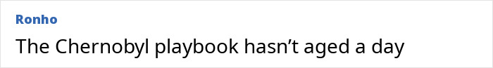 Online comment comparing a suspected plague lab leak to the Chernobyl playbook. Online comment comparing a suspected plague lab leak to the Chernobyl playbook.