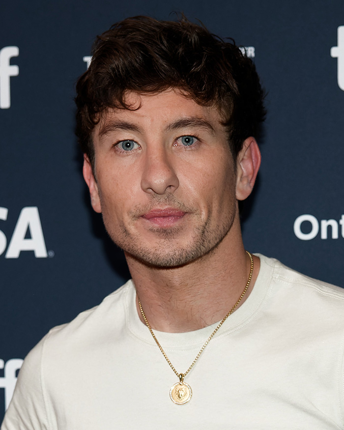 Actor Barry Keoghan posing at an event amidst backlash over his appearance.