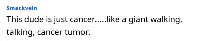 Strong negative social media comment about problematic behavior