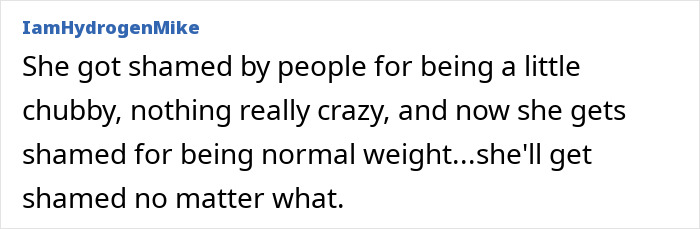 User comment defending Billie Eilish and her slimmed down figure from body shaming User comment defending Billie Eilish and her slimmed down figure from body shaming