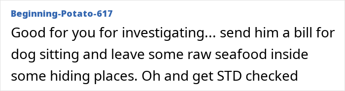 Online comment advising a girlfriend to investigate after a guy takes an imaginary flight to Italy.