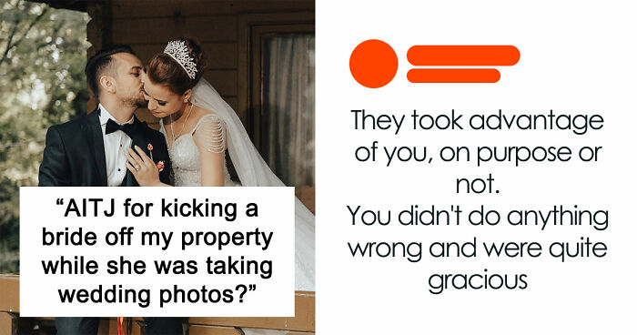 Entitled Bride Takes Over Man’s Porch For Wedding Pics, Starts Crying When He Kicks Her Out Hours Later