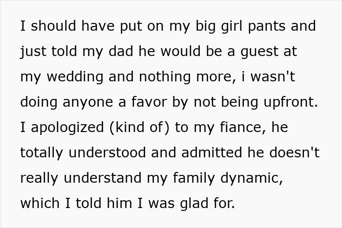 Dad Does The Bare Minimum For 25 Years, Mad When Daughter Won’t Give Him The Biggest Wedding Honor Dad Does The Bare Minimum For 25 Years, Mad When Daughter Won’t Give Him The Biggest Wedding Honor