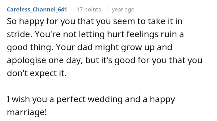 Dad Does The Bare Minimum For 25 Years, Mad When Daughter Won’t Give Him The Biggest Wedding Honor Dad Does The Bare Minimum For 25 Years, Mad When Daughter Won’t Give Him The Biggest Wedding Honor