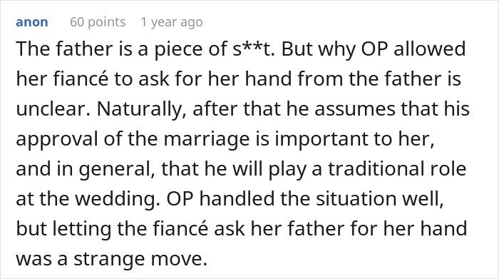 Dad Does The Bare Minimum For 25 Years, Mad When Daughter Won’t Give Him The Biggest Wedding Honor Dad Does The Bare Minimum For 25 Years, Mad When Daughter Won’t Give Him The Biggest Wedding Honor