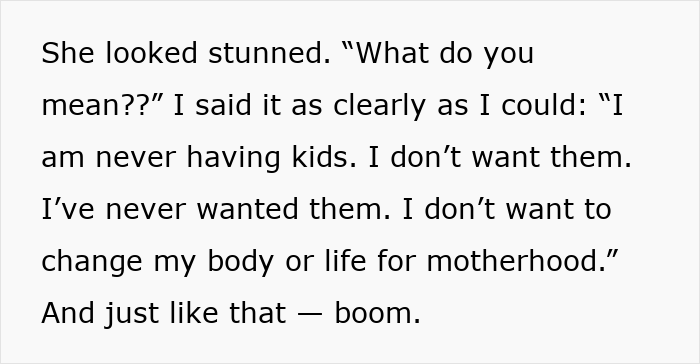 Mom Says There Is "No Point" For Daughter's Life If She's Not Going To Have Kids Mom Says There Is "No Point" For Daughter's Life If She's Not Going To Have Kids