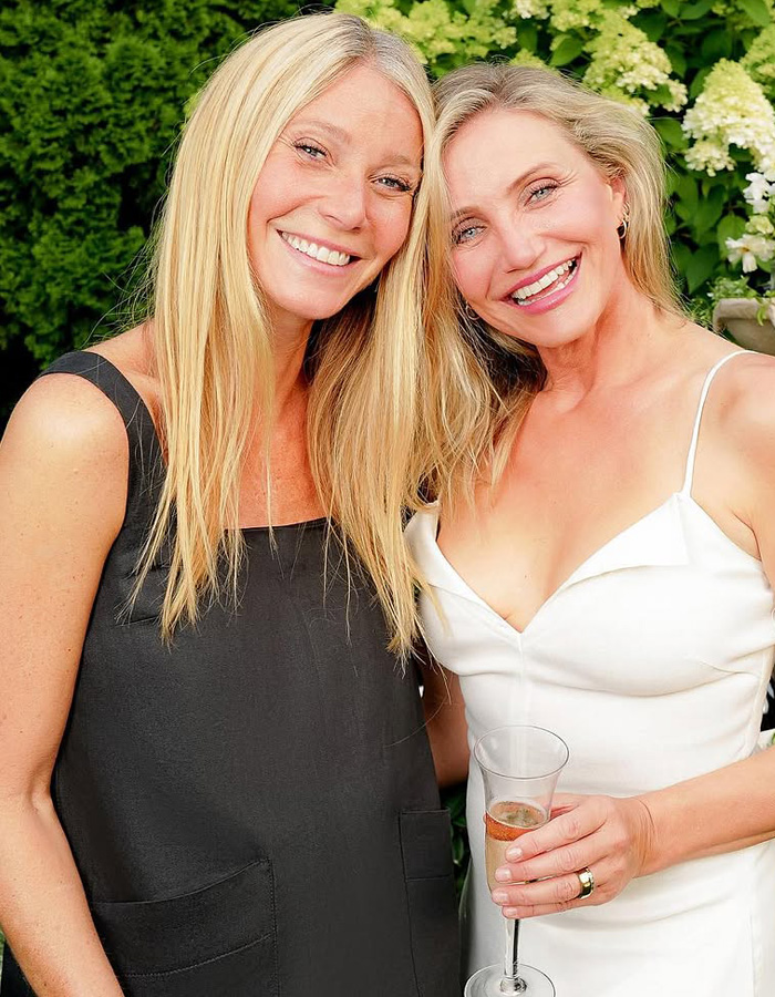 Cameron Diaz and Gwyneth Paltrow posing together as Diaz faces scrutiny over aging and her looks