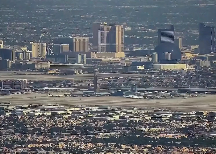 Aerial view of an airport city after a United flight was forced to turn around. Aerial view of an airport city after a United flight was forced to turn around.