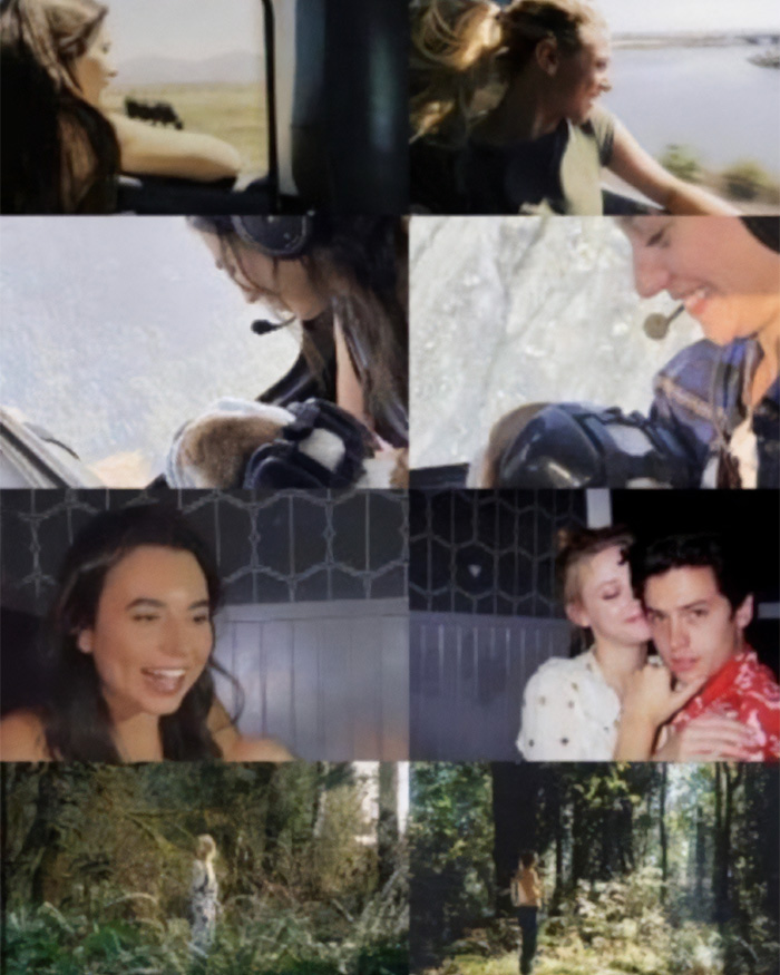 A collage of images related to the allegations against Cole Sprouse