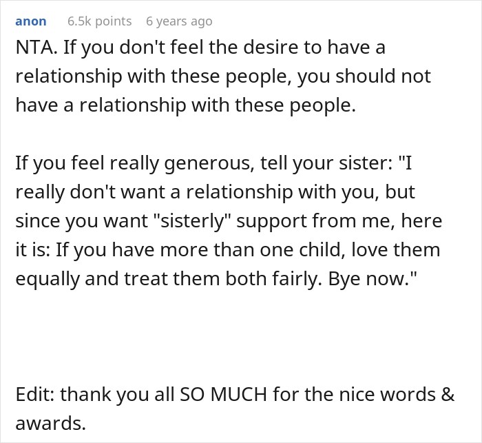 Social media text post giving advice to a user after mom’s favorite daughter gets the house and business. Social media text post giving advice to a user after mom’s favorite daughter gets the house and business.