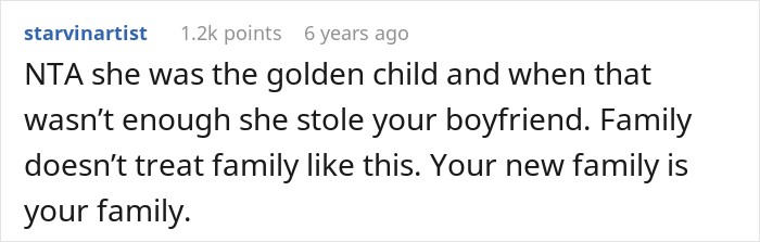 Reddit post discussing a golden child dynamic where mom’s favorite daughter gets the house and business. Reddit post discussing a golden child dynamic where mom’s favorite daughter gets the house and business.