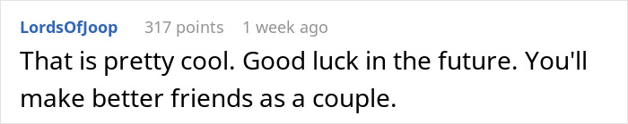 Comment wishing good luck for engagement and better friends as a couple Comment wishing good luck for engagement and better friends as a couple