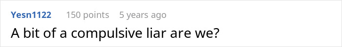 Short comment accusing user of compulsive lying