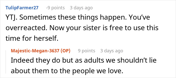 Comment thread about a family dispute after an aunt leaves 8YO niece alone at school. Comment thread about a family dispute after an aunt leaves 8YO niece alone at school.