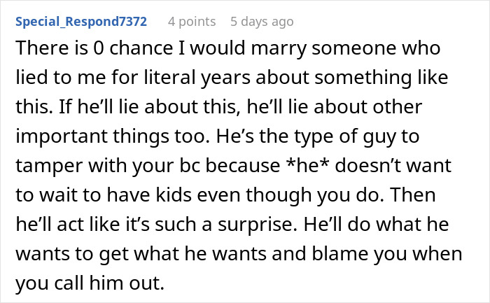 Comment about trust issues and deception following a fiancé lie. Comment about trust issues and deception following a fiancé lie.