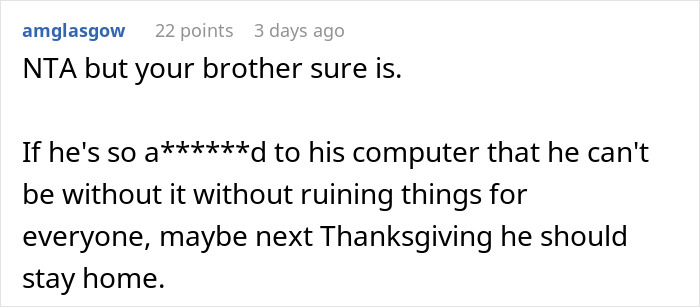 Thanksgiving Turns Into Screamfest After Immature Brother Drives Sister To Snap Back At His Tantrum