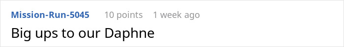 Supportive comment praising Daphne in context of husband dating app profile causing marriage fears