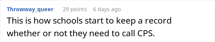 Online comment discussing school safety protocol after an aunt leaves 8YO niece alone at school. Online comment discussing school safety protocol after an aunt leaves 8YO niece alone at school.