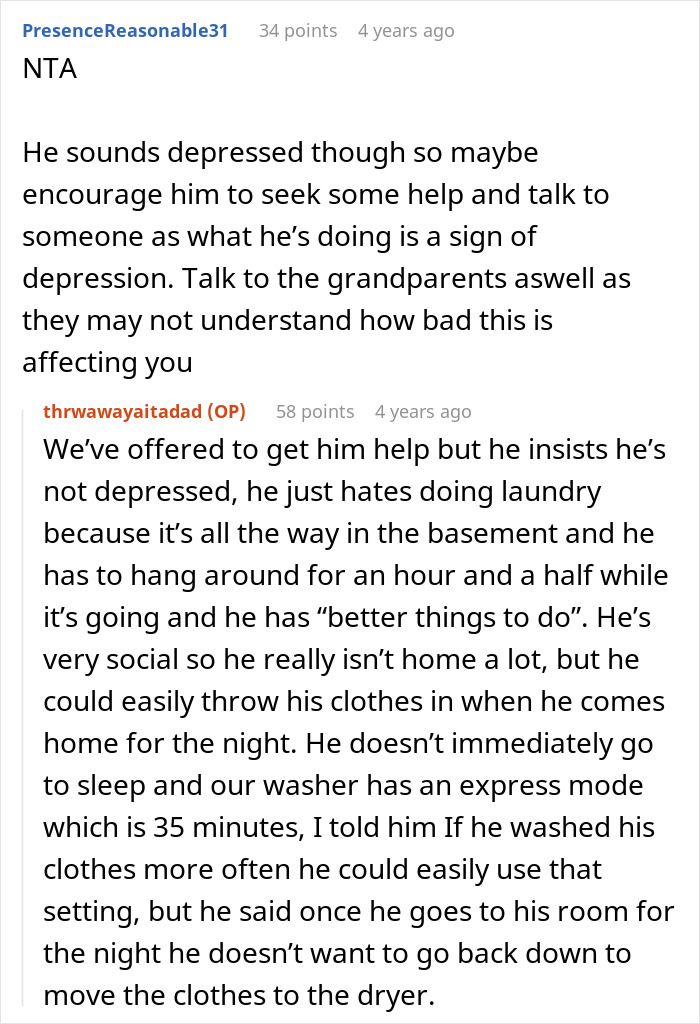 Grown Man Hates Doing Laundry, Doesn't Understand Why His Family Calls Him Out On His Stinky Clothes