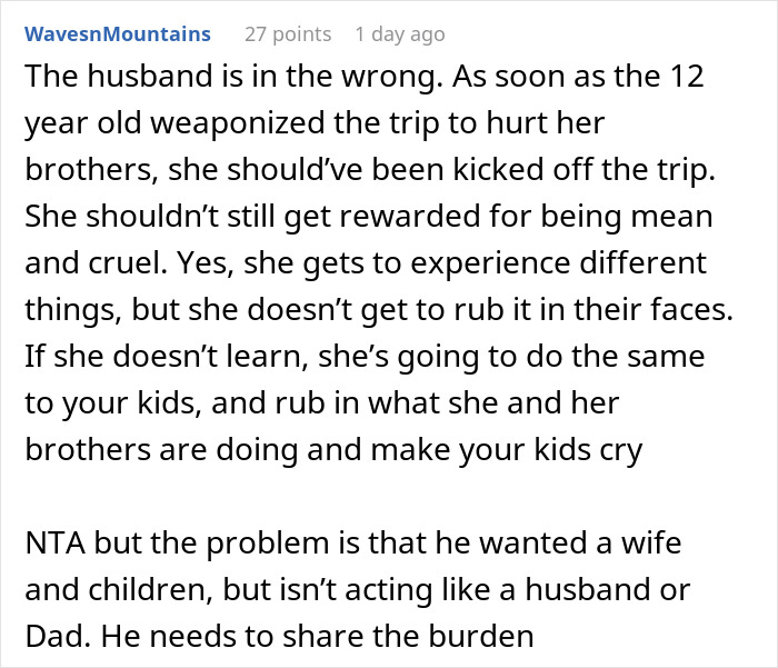 Wife Says No To Husband’s Plan To Bring His Former Stepkids On Their Florida Vacation, He Gets Mad Wife Says No To Husband’s Plan To Bring His Former Stepkids On Their Florida Vacation, He Gets Mad
