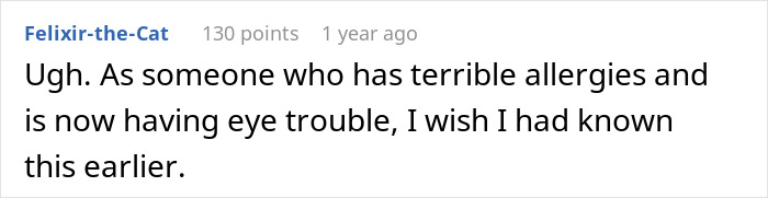 User shares struggles with allergies and eye trouble due to rubbing eyes User shares struggles with allergies and eye trouble due to rubbing eyes