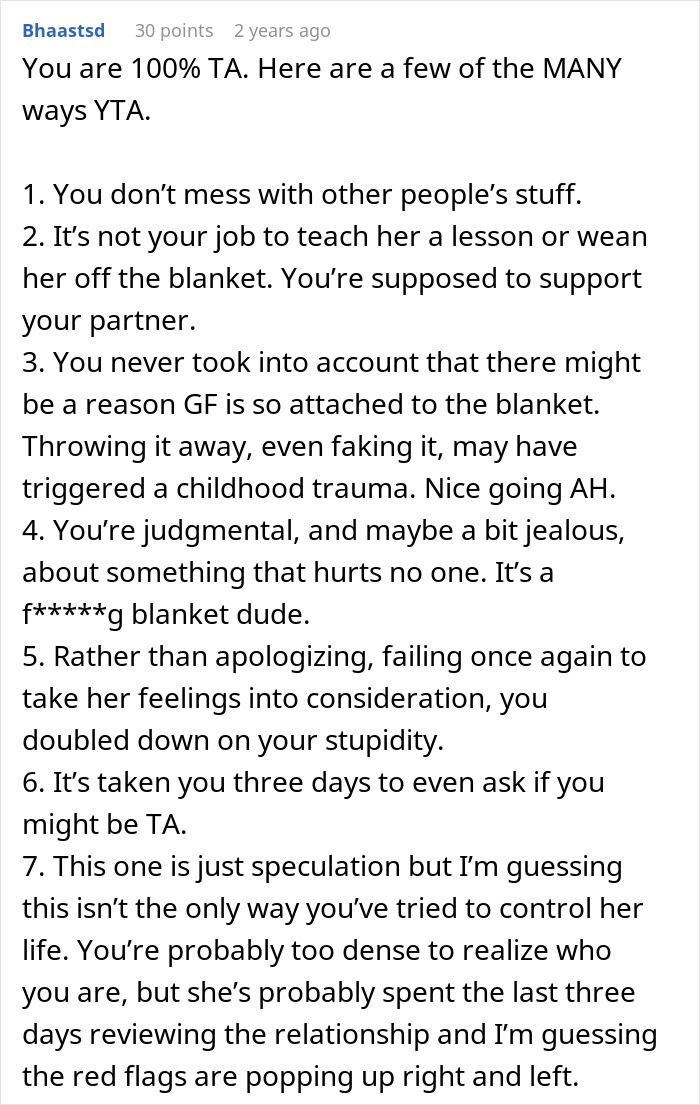 Man Comes To The Internet To Complain About GF’s Attachment To Her Blanket, She Gives A Savage Response Man Comes To The Internet To Complain About GF’s Attachment To Her Blanket, She Gives A Savage Response