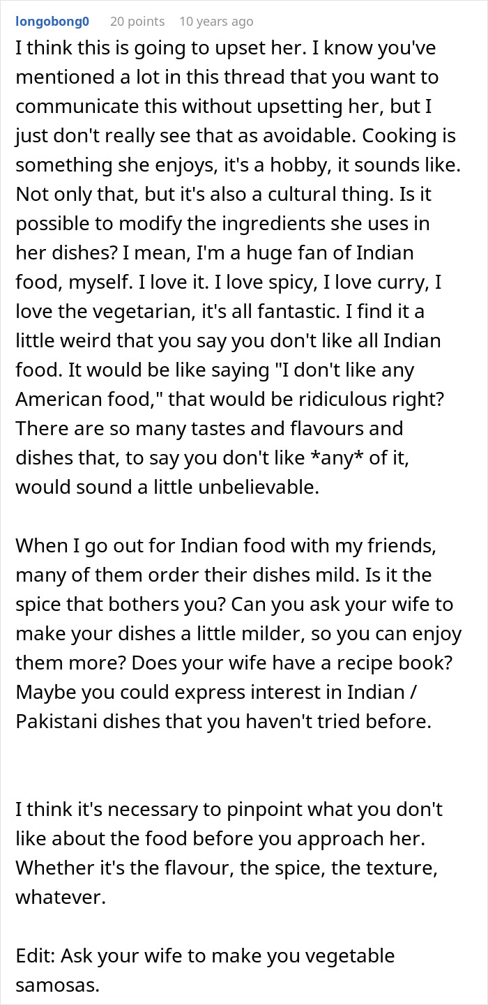 Online advice suggesting ways to discuss food preferences and cultural cuisine without causing conflict. Online advice suggesting ways to discuss food preferences and cultural cuisine without causing conflict.