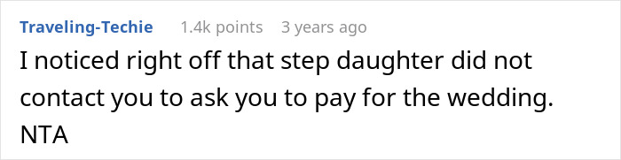 Stepdaughter Makes Sure Stepdad Knows She Hates Him, Still Shocked He Might Not Fund Her Wedding Stepdaughter Makes Sure Stepdad Knows She Hates Him, Still Shocked He Might Not Fund Her Wedding