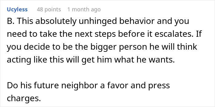 Comment urging to take legal action over unhinged neighbor behavior in EV charging dispute Comment urging to take legal action over unhinged neighbor behavior in EV charging dispute
