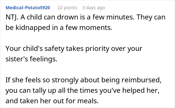 An online post emphasizing child safety after an aunt leaves her niece alone at school. An online post emphasizing child safety after an aunt leaves her niece alone at school.