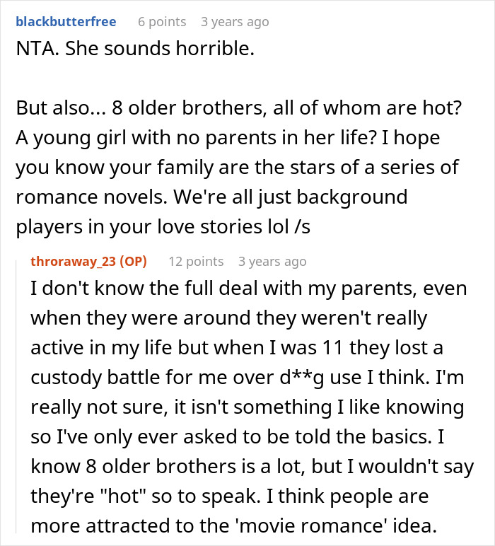 Comment on teen's family situation and eight older brothers amid friendship drama Comment on teen's family situation and eight older brothers amid friendship drama