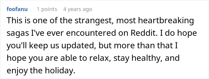 Reddit comment calling the story where a guy keeps pursuing ex one of the most heartbreaking sagas.