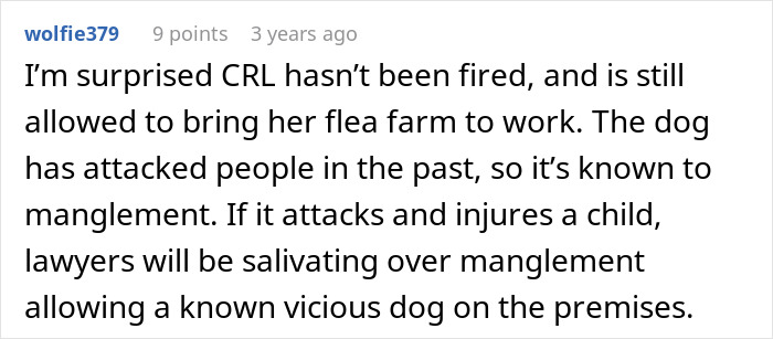 Hotel Tells Employee To Not Bring Untrained Dog To Work, She Calls Them "Satanic Reptilian Illuminati" Hotel Tells Employee To Not Bring Untrained Dog To Work, She Calls Them "Satanic Reptilian Illuminati"