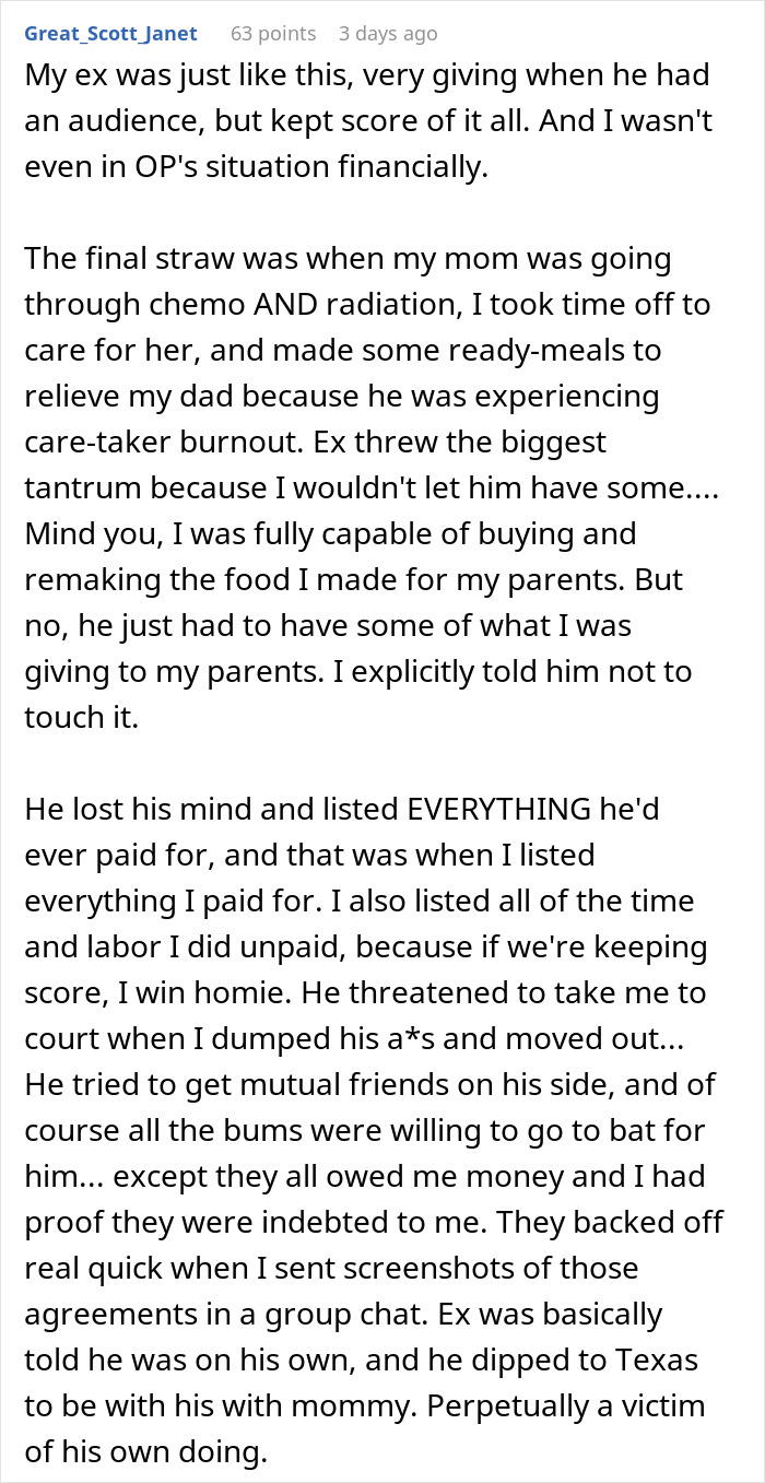 Guy Reminds Woman Of All The Things He Buys, Uses Them Against Her, Then Says She's Hurting Him Guy Reminds Woman Of All The Things He Buys, Uses Them Against Her, Then Says She's Hurting Him