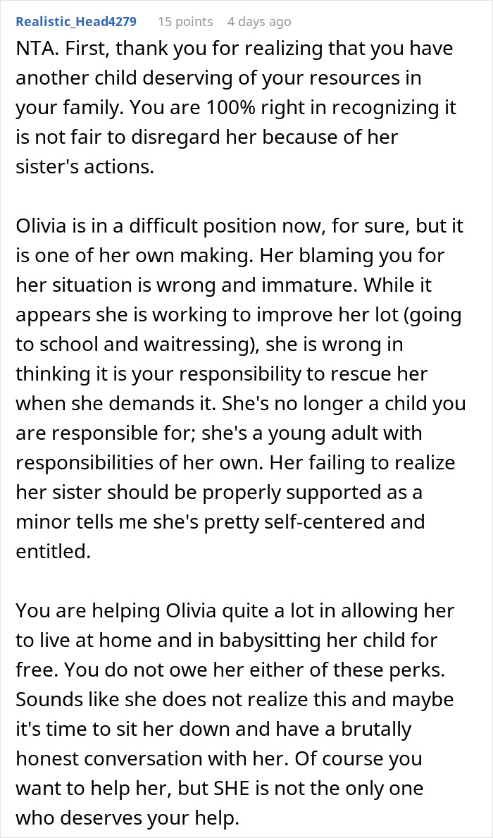 Woman Lashes Out At Parents Who Can Only Help One Of Their Daughters And They Don&rsquo;t Choose Her