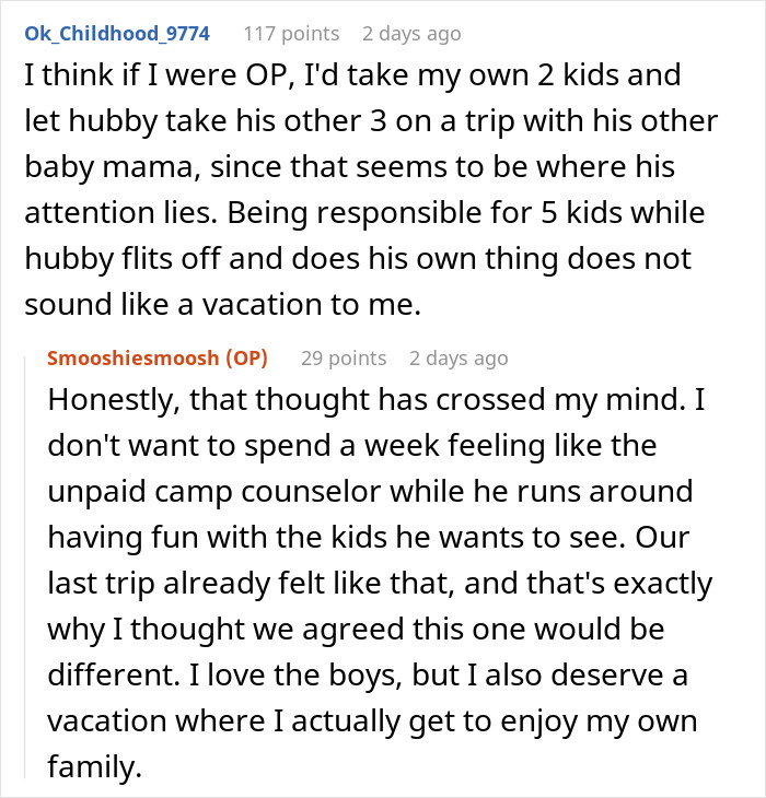 Wife Says No To Husband’s Plan To Bring His Former Stepkids On Their Florida Vacation, He Gets Mad Wife Says No To Husband’s Plan To Bring His Former Stepkids On Their Florida Vacation, He Gets Mad