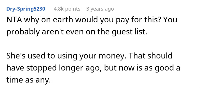 Stepdaughter Makes Sure Stepdad Knows She Hates Him, Still Shocked He Might Not Fund Her Wedding Stepdaughter Makes Sure Stepdad Knows She Hates Him, Still Shocked He Might Not Fund Her Wedding