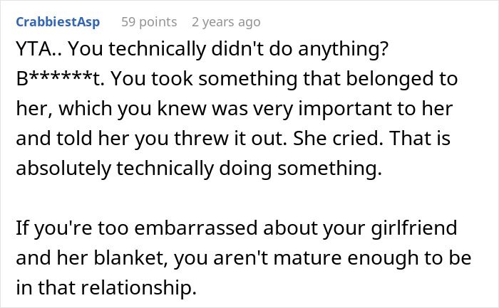 Man Comes To The Internet To Complain About GF’s Attachment To Her Blanket, She Gives A Savage Response Man Comes To The Internet To Complain About GF’s Attachment To Her Blanket, She Gives A Savage Response