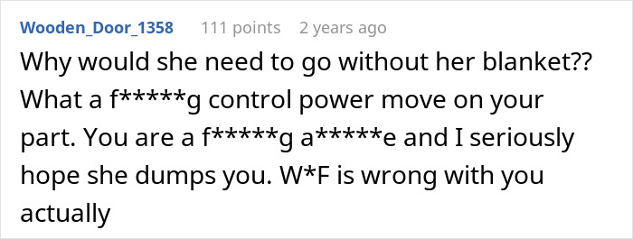Man Comes To The Internet To Complain About GF’s Attachment To Her Blanket, She Gives A Savage Response Man Comes To The Internet To Complain About GF’s Attachment To Her Blanket, She Gives A Savage Response