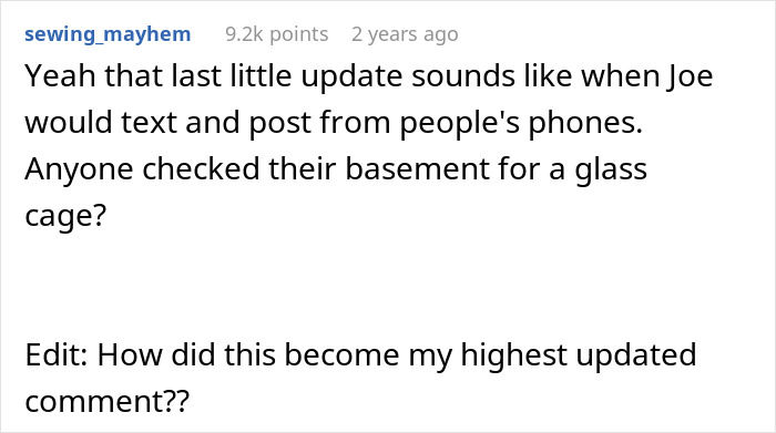 Comment mentioning suspicious behavior related to husband's obsession Comment mentioning suspicious behavior related to husband's obsession