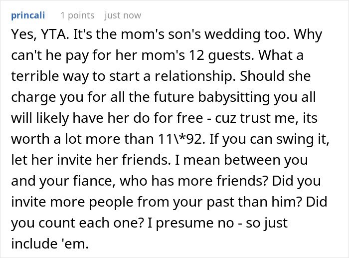 Woman Wants To Bill MIL After Her Surprise Wedding Guests No One Wanted