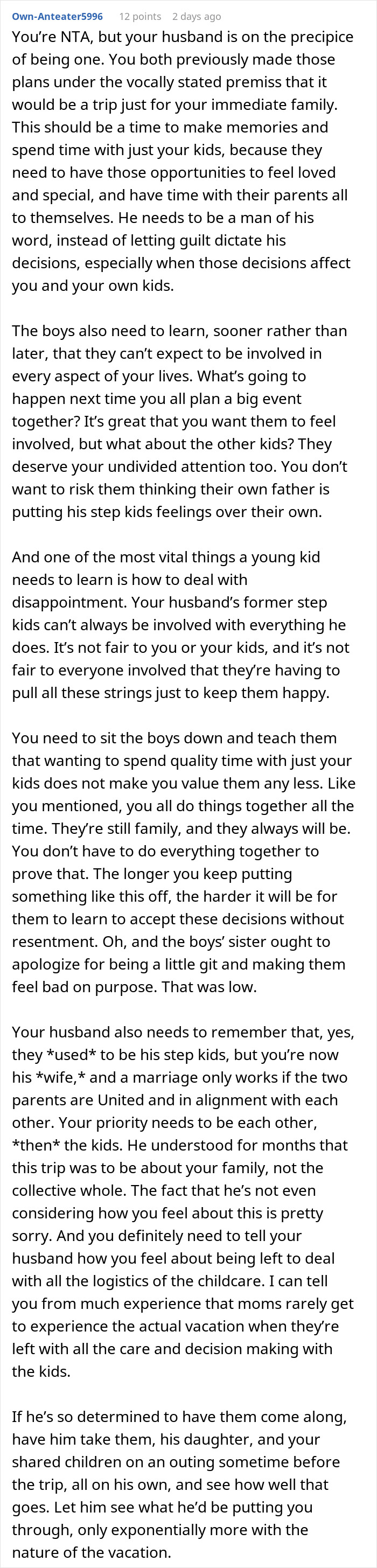 Wife Says No To Husband’s Plan To Bring His Former Stepkids On Their Florida Vacation, He Gets Mad Wife Says No To Husband’s Plan To Bring His Former Stepkids On Their Florida Vacation, He Gets Mad