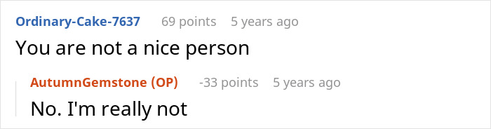 Online comment exchange about Halloween candy refusal incident